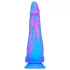 Inkipus - dildo med pung - silikon - 18 cm - blå/rosa