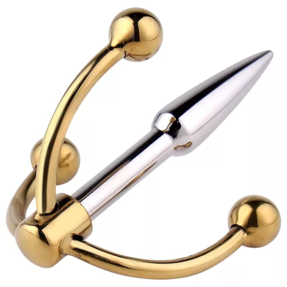 Urethralplay - urinrörsdilator med krok - metall 4,5cm silver