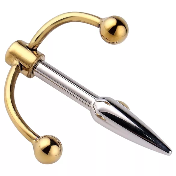 Urethralplay - urinrörsdilator med krok - metall 4,5cm silver