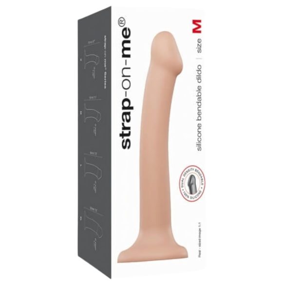 Strap-on-me M - Dubbel lager verklighetstrogen dildo - Medium (Natur)