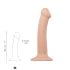 Strap-on-me M - Dubbel lager verklighetstrogen dildo - Medium (Natur)