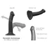 Strap-on-me - dubbeldildo - dubbel lager - svart