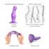 Strap-on-me Curvy S - vågig dildo med sugpropp (lila)