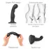 Strap-on-me - dildo med sugkopp - böjd - svart - S
