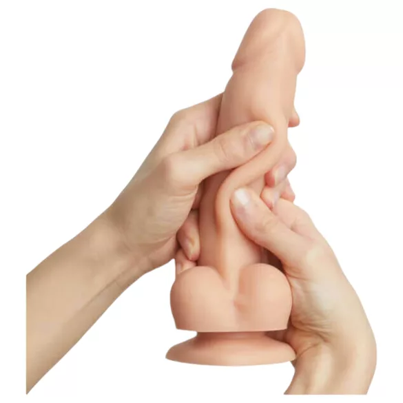 Strap-on-me - dildo med sugkopp - två lager - naturfärg - S