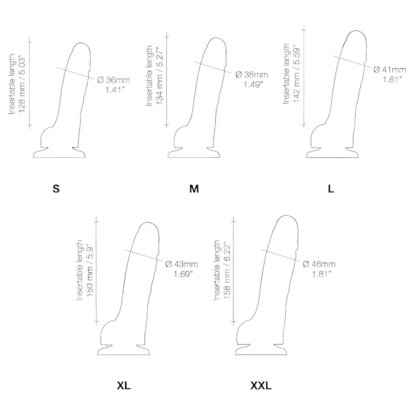Strap-on-me - dildo med sugkopp - två lager - naturfärg - S