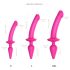 Strap-on-me Switch Halvrealiskt L - 2-i-1 silikon dildo (rosa)