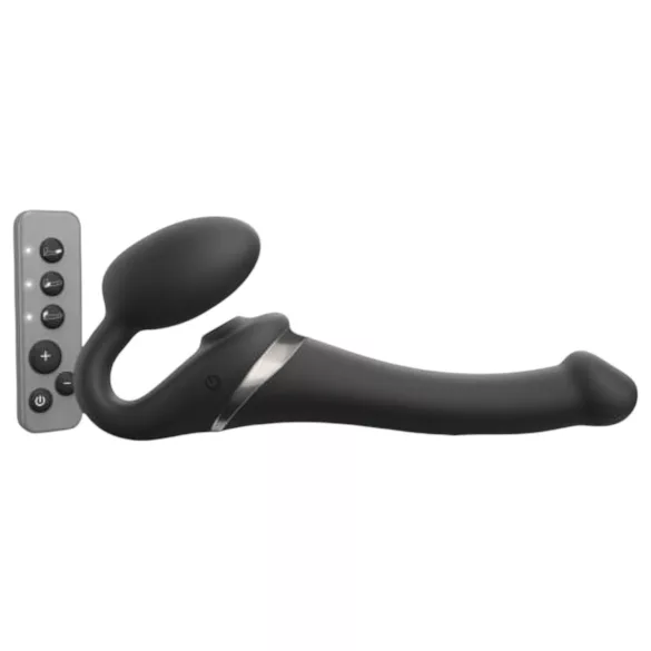 Strap-on-me - strap-on vibrator med luftvåg - svart