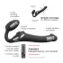 Strap-on-me - strap-on vibrator med luftvåg - svart