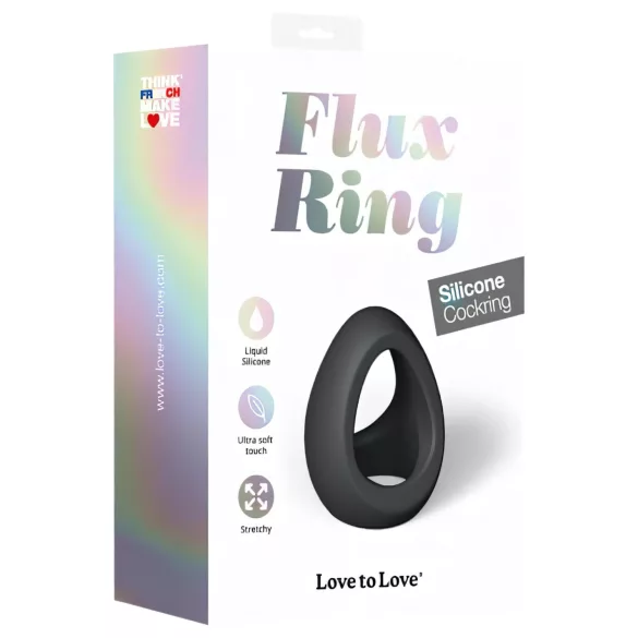 Love to Love Flux - penisring silikon svart