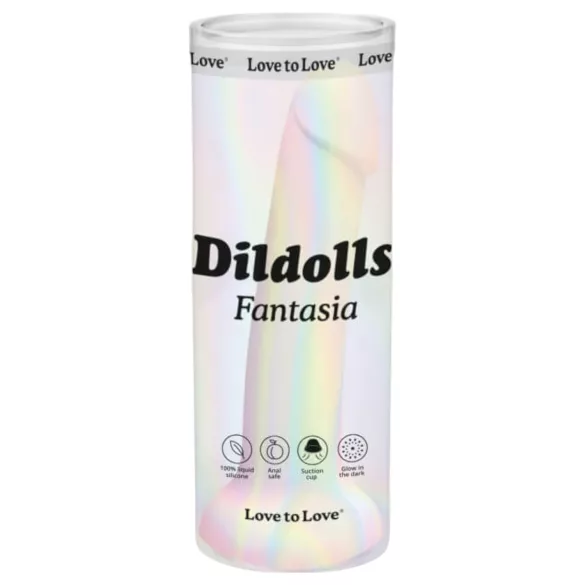 Dildolls Fantasia - Sugrörssilikondildo med sugkopp