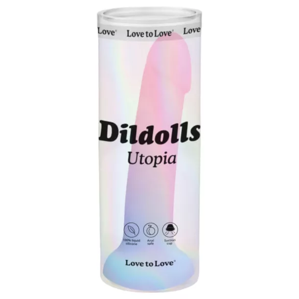 Dildolls Utopia - dildo med sugpropp - silikon - färgglad