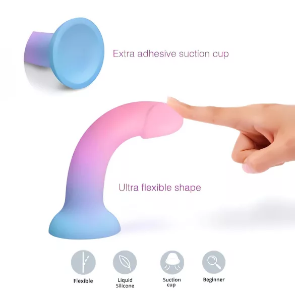 Dildolls Utopia - dildo med sugpropp - silikon - färgglad