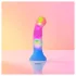 Love to Love Candy Loop - lysande LED-dildo i silikon (rosa-blå) - 16,9 cm