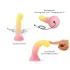 Love to Love Sugar Bomb - belyst LED-dildo i silikon (rosa/gul) - 16,9 cm