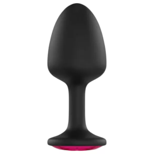 Dorcel - analplug med rosa sten - medium - svart