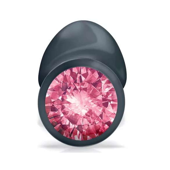 Dorcel - analplug med rosa sten - medium - svart