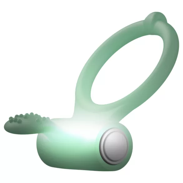 Dorcel - vibrerande penisring - självlysande - vit