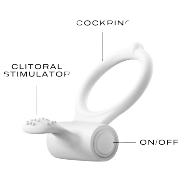 Dorcel - vibrerande penisring - självlysande - vit