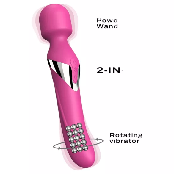 Dorcel Dual Orgasms - uppladdningsbar 2‑i‑1 massagevibrator (rosa)