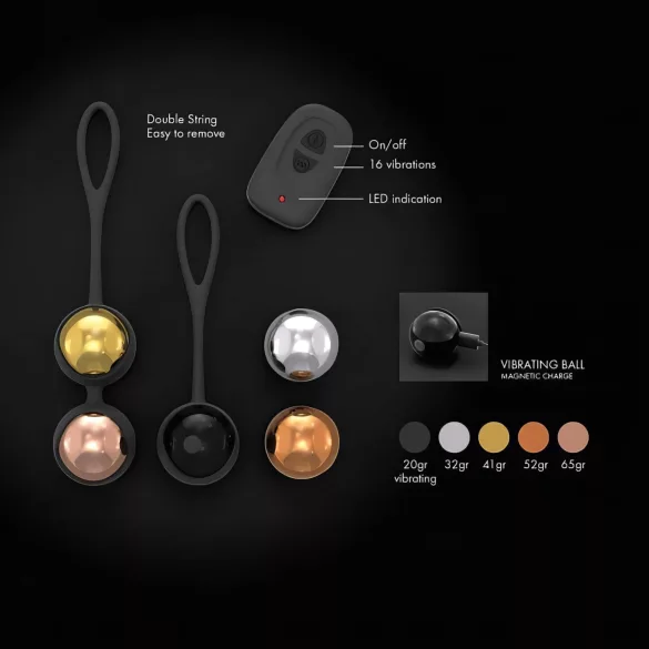 Dorcel Training Balls - trådlöst, justerbart geishakulor‑set