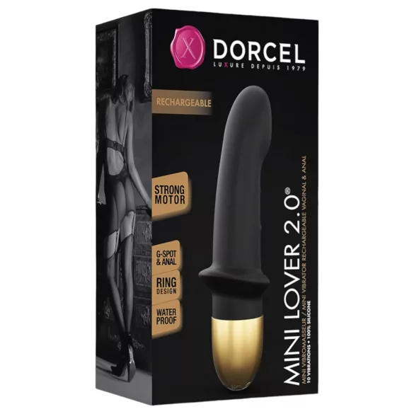 Dorcel Mini Lover 2.0 - uppladdningsbar G-punktsvibrator (svart/guld)