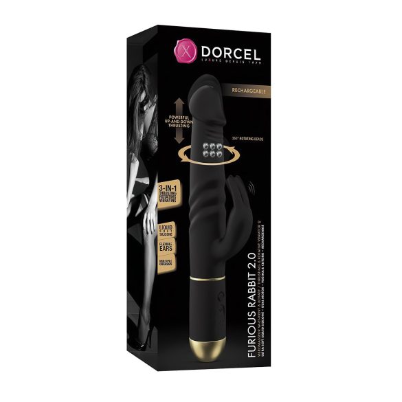 Dorcel - rabbitvibrator med klitorisstimulator - svart