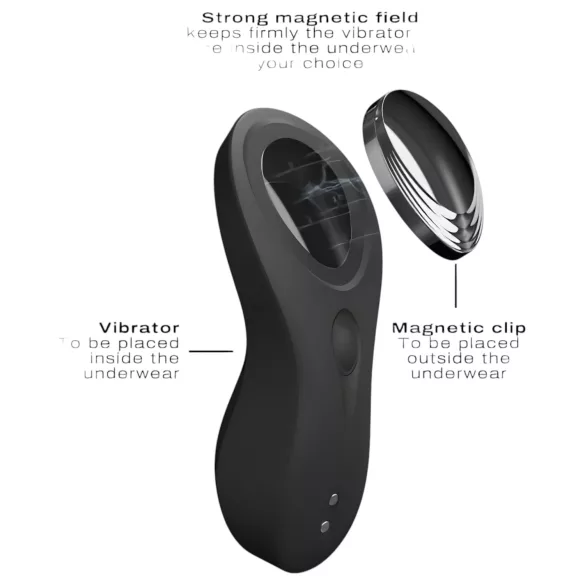 Dorcel Diskret Vibe+ - Trådlös klitorisvibrator (svart)