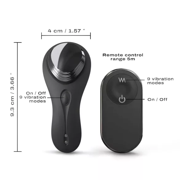 Dorcel Diskret Vibe+ - Trådlös klitorisvibrator (svart)