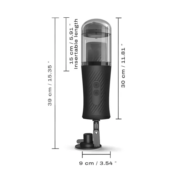Dorcel - masturbator med thrust-funktion - uppladdningsbar - svart