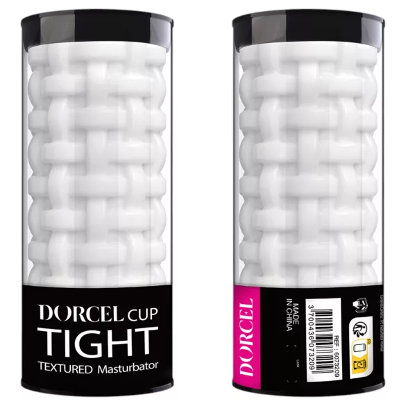 Dorcel Cup Tight - onaniprodukt för män med pärlformad kanal (vit)