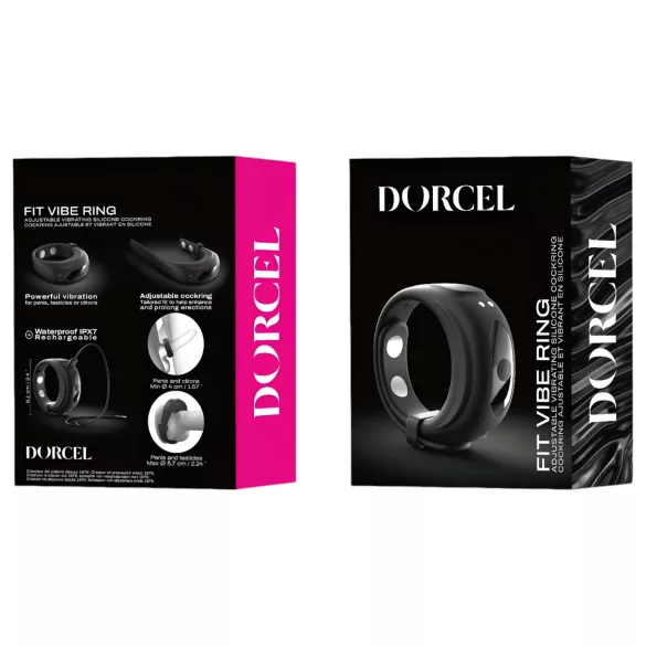Dorcel - Vibrerande, Justerbar Penisring (Svart)