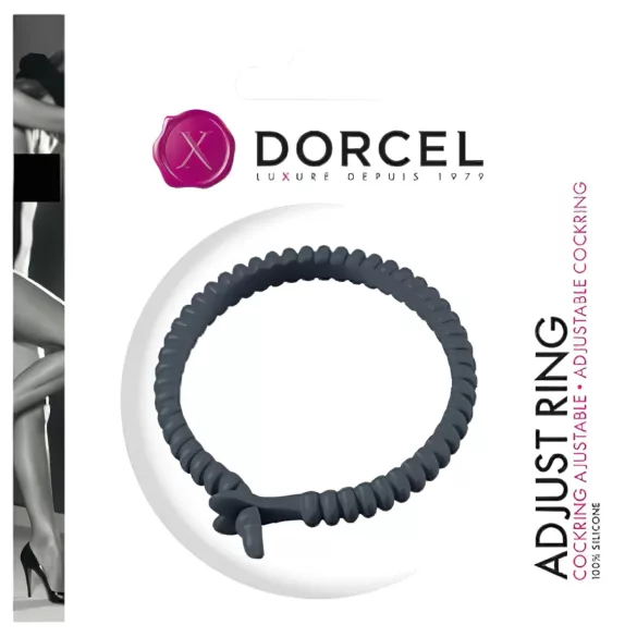 Dorcel - justerbar penisring - silikon - grå