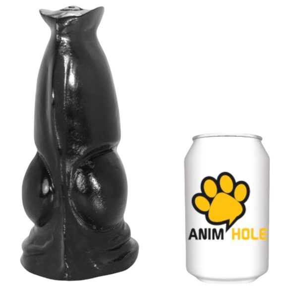 AnimHole Wolf - dildo penisformad - svart silikon 21cm