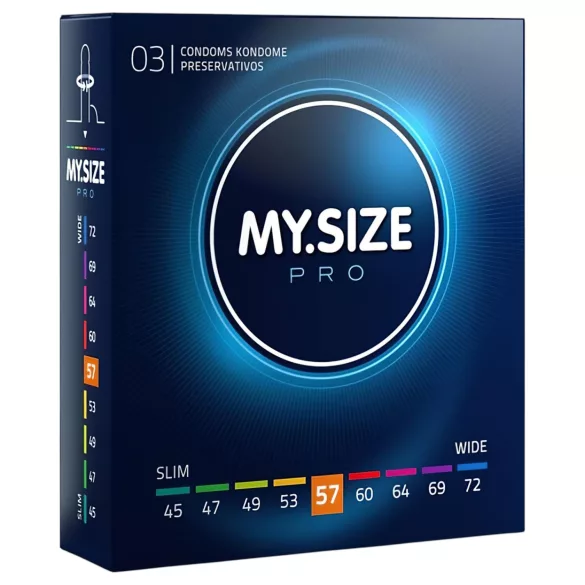 My.Size PRO - kondom i specialstorlek - 57 mm (3 st)