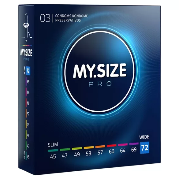 My.Size PRO - kondom i specialstorlek - 72 mm (3 st)