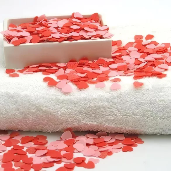 Hearts - badkonfetti rosblad - doftande - 30g