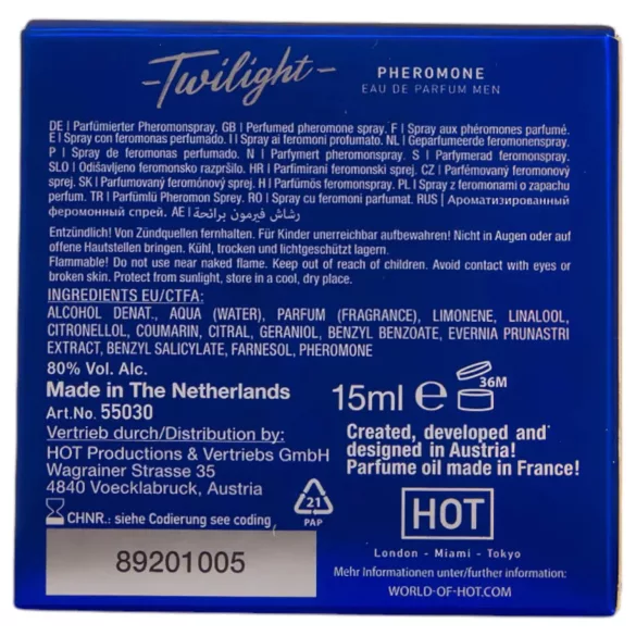 HOT Twilight - feromonparfym för män - doftande - 15ml