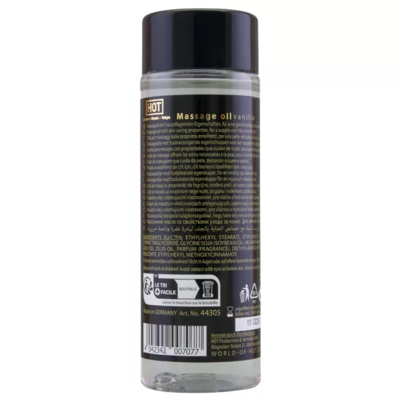 HOT - massageolja - vanilj - 100ml