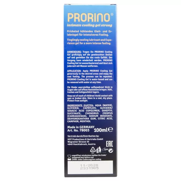 HOT Prorino - intimkräm för män - stark kylande effekt - 100ml