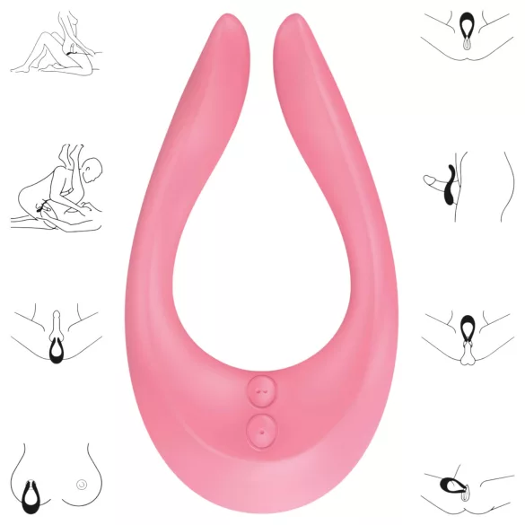Satisfyer Endless Joy - parvibrator med batteri - rosa