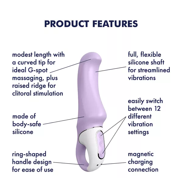 Satisfyer Charming Smile - G-punkt vibrator - uppladdningsbar, vattentät, lila