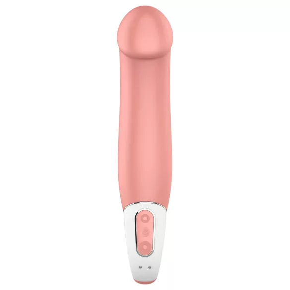 Satisfyer Master - vibrator för män - vattentät uppladdningsbar - beige