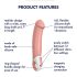 Satisfyer Master - vattentät, uppladdningsbar vibrator (natur)