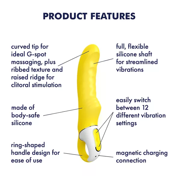 Satisfyer - G-punkt vibrator - vattentät - gul