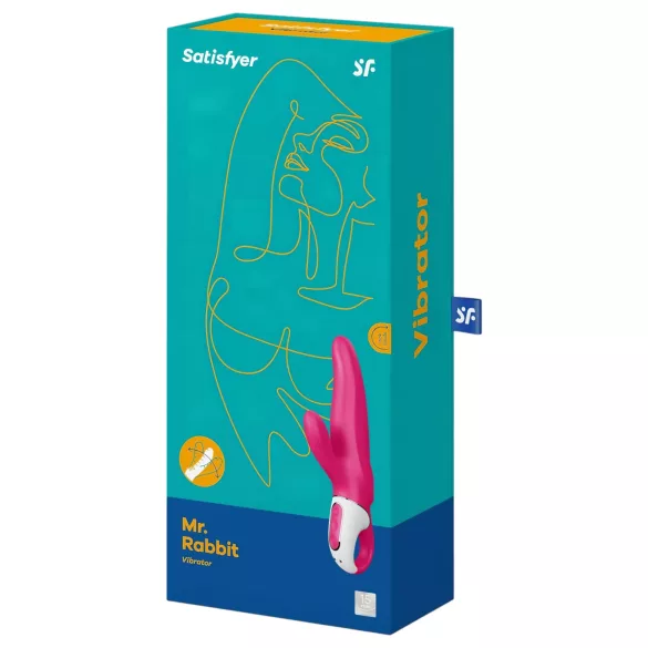 Satisfyer Mr. Rabbit - rabbitvibrator med klitorisstimulator - vattentät - rosa