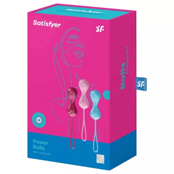 Satisfyer Power Balls - geishakulor set med rörliga kulor - 3-pack