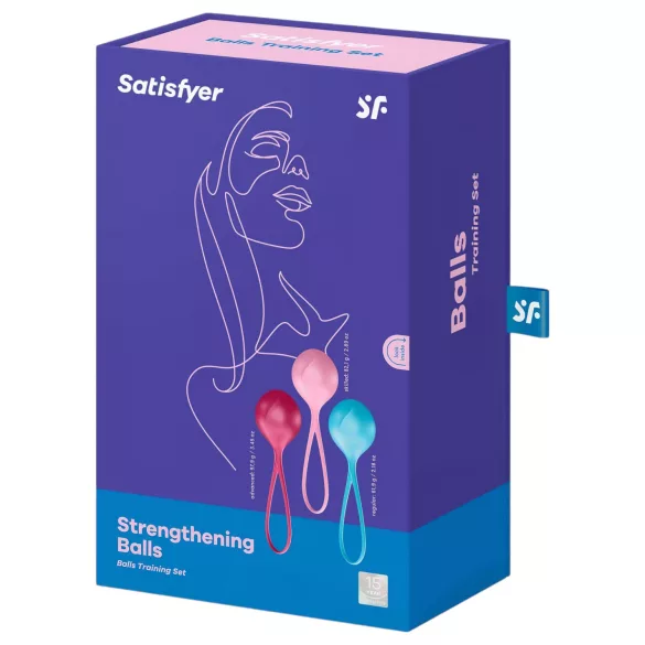 Satisfyer - geishakulor set - bäckenbottenträning - 3-pack