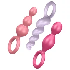 Satisfyer Booty Call - analpluggsset - 3 delar - färgglada