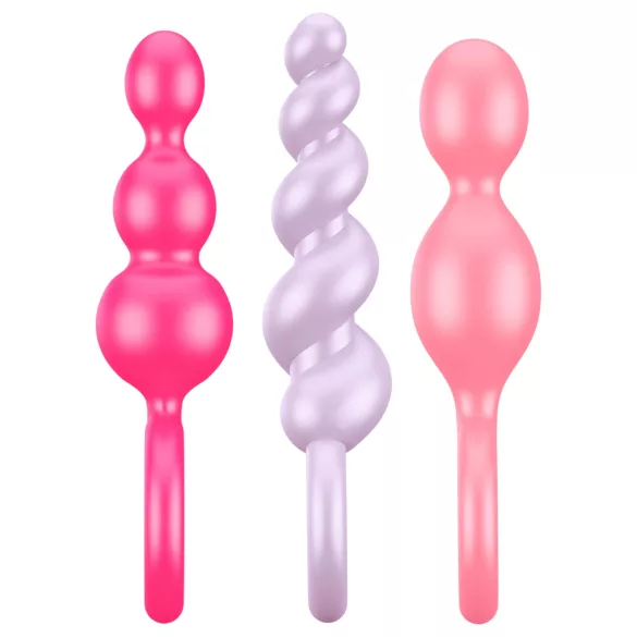 Satisfyer Booty Call - analpluggsset - 3 delar - färgglada
